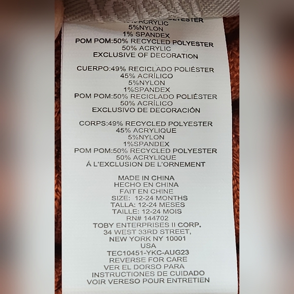 Toby & Me Toddler Knit Hat With Matching Mittens Dump Truck Design - Picture 7 of 10